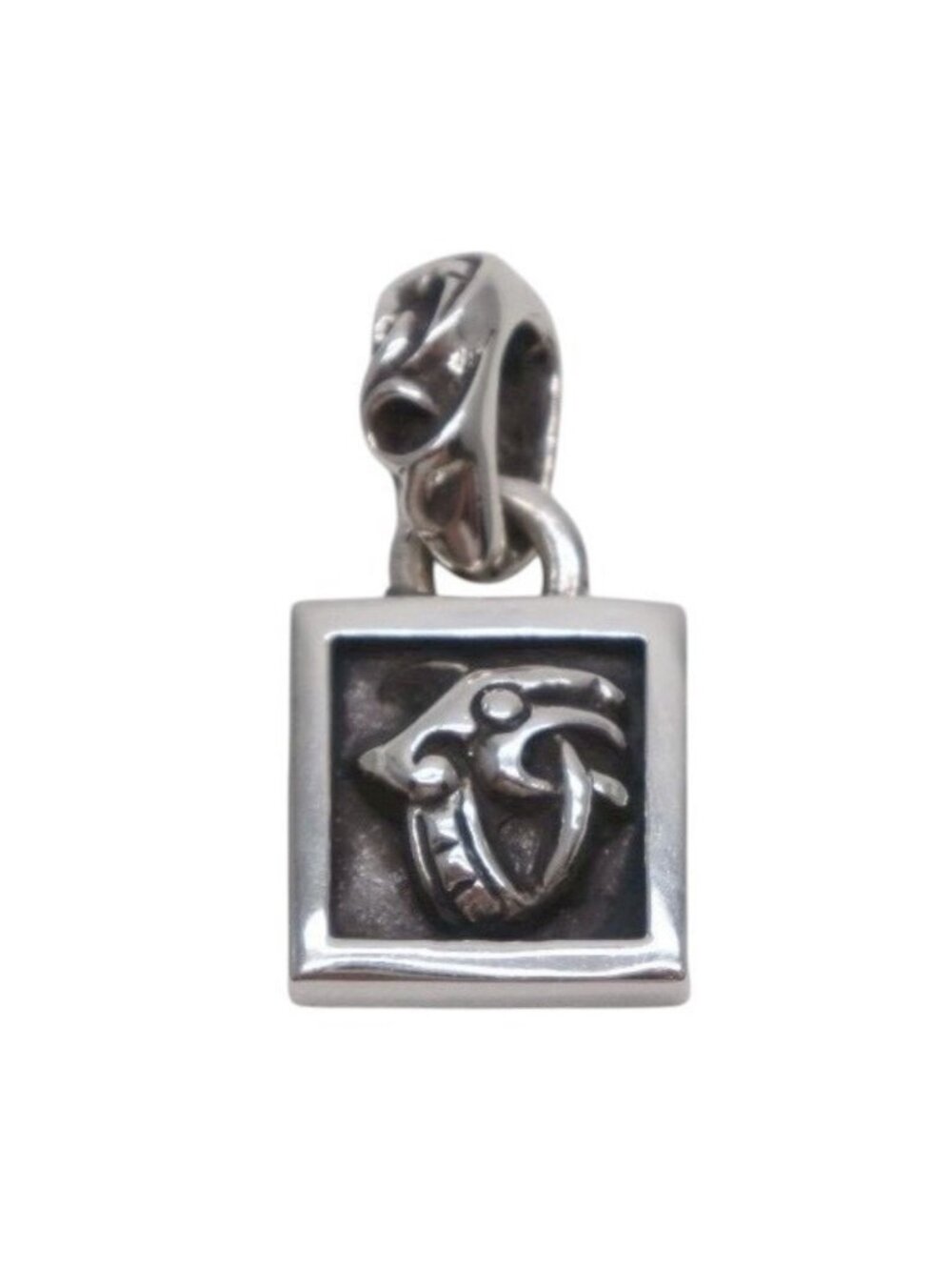 Chrome Hearts Framed Heart Necklace 925 Sterling Silver Celtic